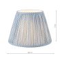 Laura Ashley Wrighton Blue Cotton Tapered Drum Shade 30cm/12 Inch