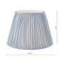 Laura Ashley Wrighton Blue Cotton Tapered Drum Shade 40cm/16 Inch