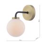 Lainey Wall Light Matt Black and Opal Glass