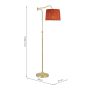 Joules Petworth Floor Lamp Matt Antique Brass With Shade