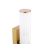Lars 2 Light Bathroom Wall Light Brushed Gold and White Frosted Acrylic IP44