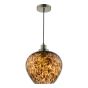 Leandra Pendant Tortoiseshell Glass and Antique Brass