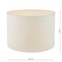 Leandra White Linen Drum Shade 31cm
