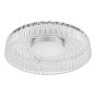 Leena Flush Polished Chrome and Ribbed Glass LED