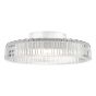 Leena Flush Polished Chrome and Ribbed Glass LED