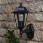 Lewis Outdoor Wall Light Matt Black and Glass IP44