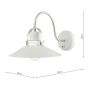 Liden Wall Light White and Polished Chrome