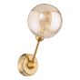 Liora Wall Light Antique Gold and Amber Ribbed Glass