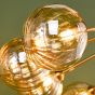 Liora 12 Light Pendant Antique Gold and Amber Ribbed Glass