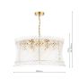 Loire 6 Light Pendant Natural Brass and Glass