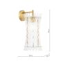 Loire Wall Light Natural Brass and Glass