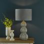 Lorelai Ceramic Table Lamp Grey With Shade