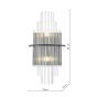 Lukas 2 Light Wall Light Satin Black and Glass