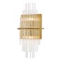 Lukas 2 Light Wall Light Antique Gold Glass
