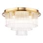 Lukas 6 Light Flush Antique Gold and Glass
