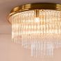 Lukas 6 Light Flush Antique Gold and Glass