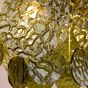 Lumira 4 Light Pendant Natural Brass and Green Glass