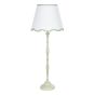 Lupo Table Lamp Matt Green With Linen Scalloped Shade