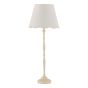 Lupo Table Lamp Matt Cream With Linen Scalloped Shade