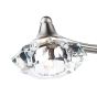 Luther 4 Light Semi-Flush Satin Chrome and Crystal