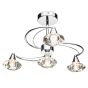 Luther 4 Light Semi-Flush Polished Chrome and Crystal