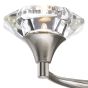 Luther 2 Light Wall Light Satin Chrome Crystal 