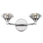Luther 2 Light Wall Light Polished Chrome Crystal
