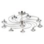 Luther 10 Light Semi Flush Satin Chrome Crystal