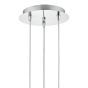 Lyall 3 Light Pendant Polished Chrome Glass