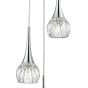 Lyall 3 Light Pendant Polished Chrome Glass