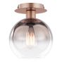 Lycia Flush Satin Bronze and Brown Ombre Glass