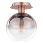 Lycia Flush Satin Bronze and Brown Ombre Glass
