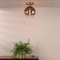 Lycia Flush Satin Bronze and Brown Ombre Glass