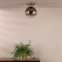 Lycia Flush Satin Bronze and Brown Ombre Glass