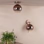 Lycia Flush Satin Bronze and Brown Ombre Glass