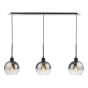 Lycia 3 Light Bar Pendant Matt Black and Smoked Ombre Glass