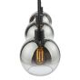 Lycia 3 Light Bar Pendant Matt Black and Smoked Ombre Glass