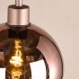 Lycia 3 Light Bar Pendant Satin Bronze and Bronze Ombre Glass