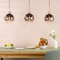 Lycia 3 Light Bar Pendant Satin Bronze and Bronze Ombre Glass