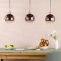Lycia 3 Light Bar Pendant Satin Bronze and Bronze Ombre Glass