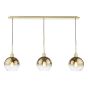 Lycia 3 Light Bar Pendant Satin Gold and Gold Ombre Glass