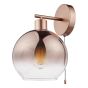 Lycia Wall Light Satin Bronze and Bronze Ombre Glass