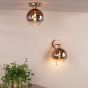 Lycia Wall Light Satin Bronze and Bronze Ombre Glass