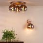 Lycia Wall Light Satin Bronze and Bronze Ombre Glass