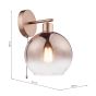 Lycia Wall Light Satin Bronze and Bronze Ombre Glass