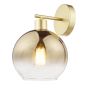 Lycia Wall Light Satin Gold and Gold Ombre Glass