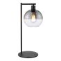 Lycia Table Lamp Matt Black and Smoked Ombre Glass