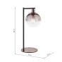 Lycia Table Lamp Satin Bronze and Bronze Ombre Glass