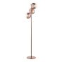 Lycia 3 Light Floor Lamp Satin Bronze and Bronze Ombre Glass