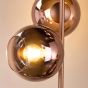 Lycia 3 Light Floor Lamp Satin Bronze and Bronze Ombre Glass